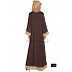 Front open Dress Abaya- Brown